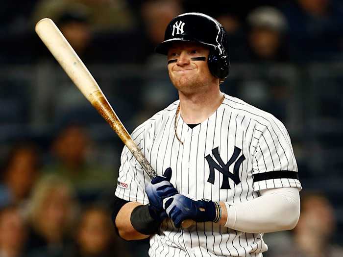 Clint Frazier grimaces